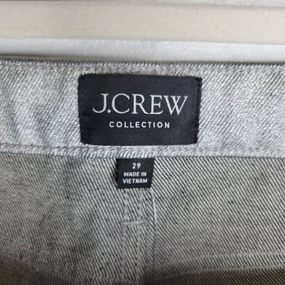J. Crew Women's Size 29 Jeans Silver Sparkle Mid Rise Slouchy Straight - Picture 6 of 8